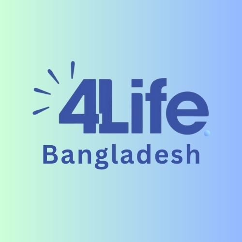 4Life Bangladesh Logo on a Pastel Gradient Background