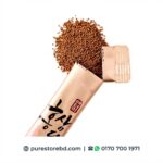 Atomy Korean Red Ginseng Spherical Granule sachet pouring out brown granules – 100% pure Korean red ginseng supplement – purestorebd.com