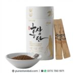Atomy Korean Red Ginseng Spherical Granule – 100% pure Korean red ginseng supplement – includes bottle, sachets, and a bowl of granules – purestorebd.com